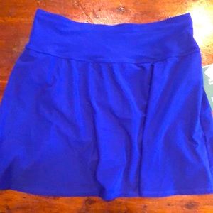 LLBean Regular 14 Swim Skirt Cobalt Blue